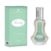 Mintgroene Lovely Sprayfles 35ml met zilveren dop en elegante vorm